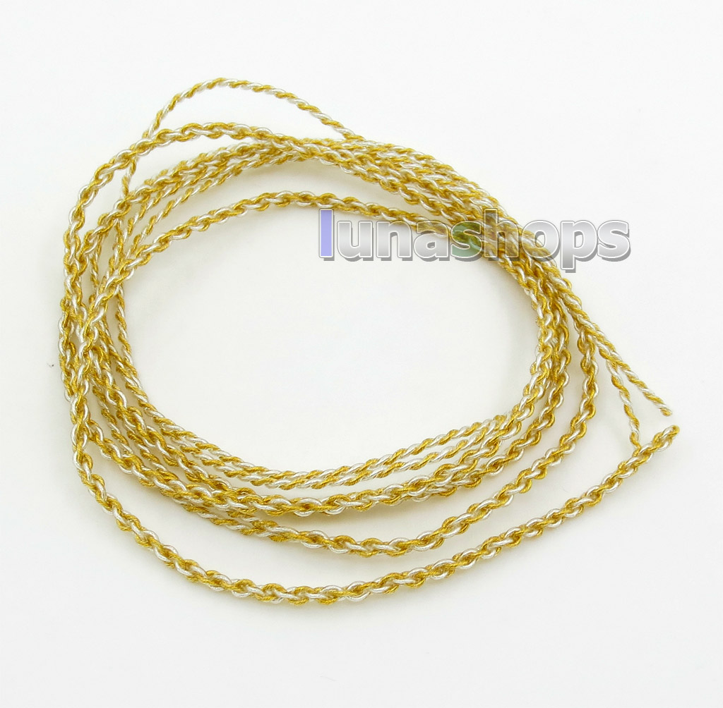 Semi-finished Extremely Soft PVC OCC Golden + Silver Plated Mixed Bulk DIY Earphone Cable Wires