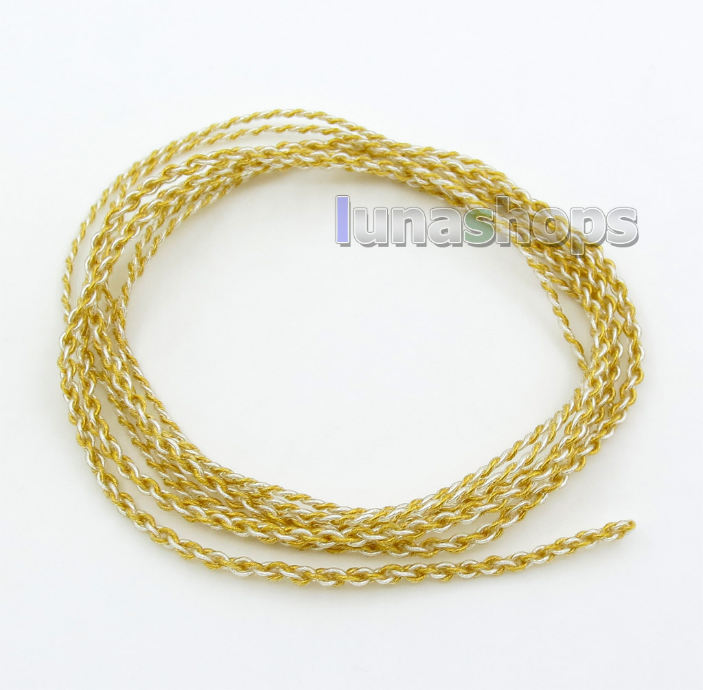 Semi-finished Extremely Soft PVC OCC Golden + Silver Plated Mixed Bulk DIY Earphone Cable Wires