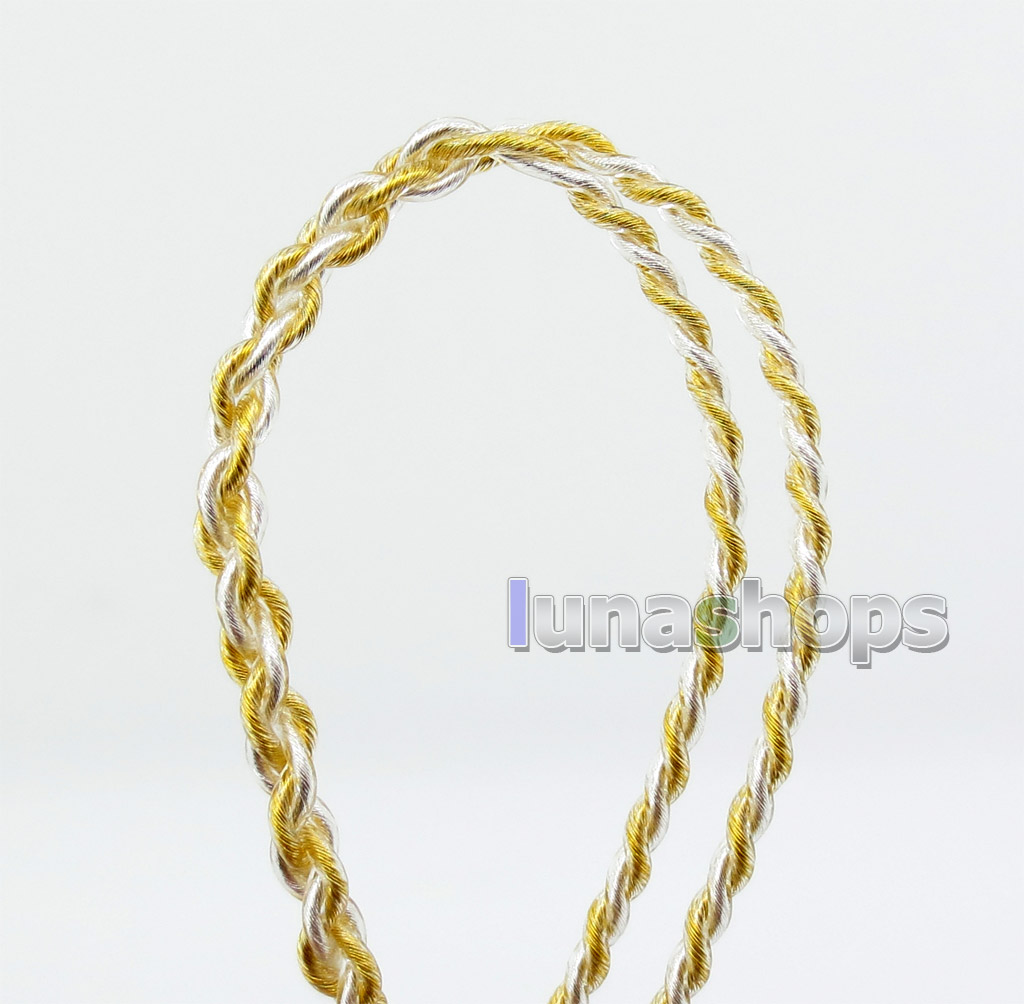 Semi-finished Extremely Soft PVC OCC Golden + Silver Plated Mixed Bulk DIY Earphone Cable Wires
