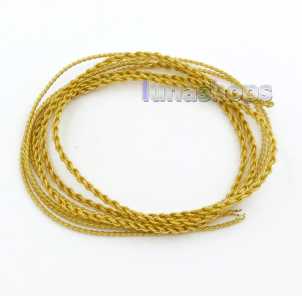 Semi-finished Extremely Soft PVC OCC Golden Plated Bulk DIY Earphone Cable Wires