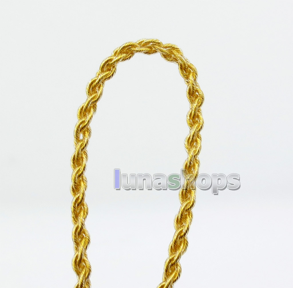 Semi-finished Extremely Soft PVC OCC Golden Plated Bulk DIY Earphone Cable Wires