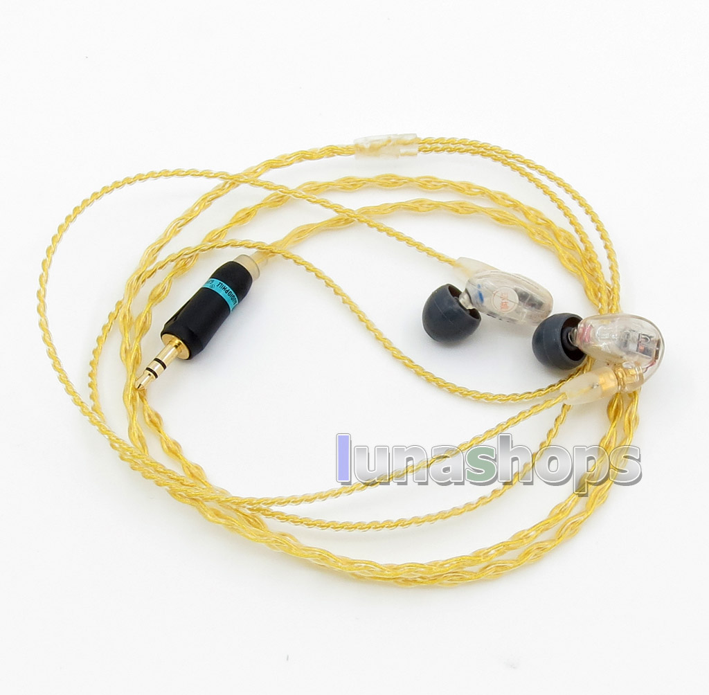6N OCC Gold Plated MMCX Cable For Shure SE215 SE315 SE425 SE535 SE846 Headphone  Earphone