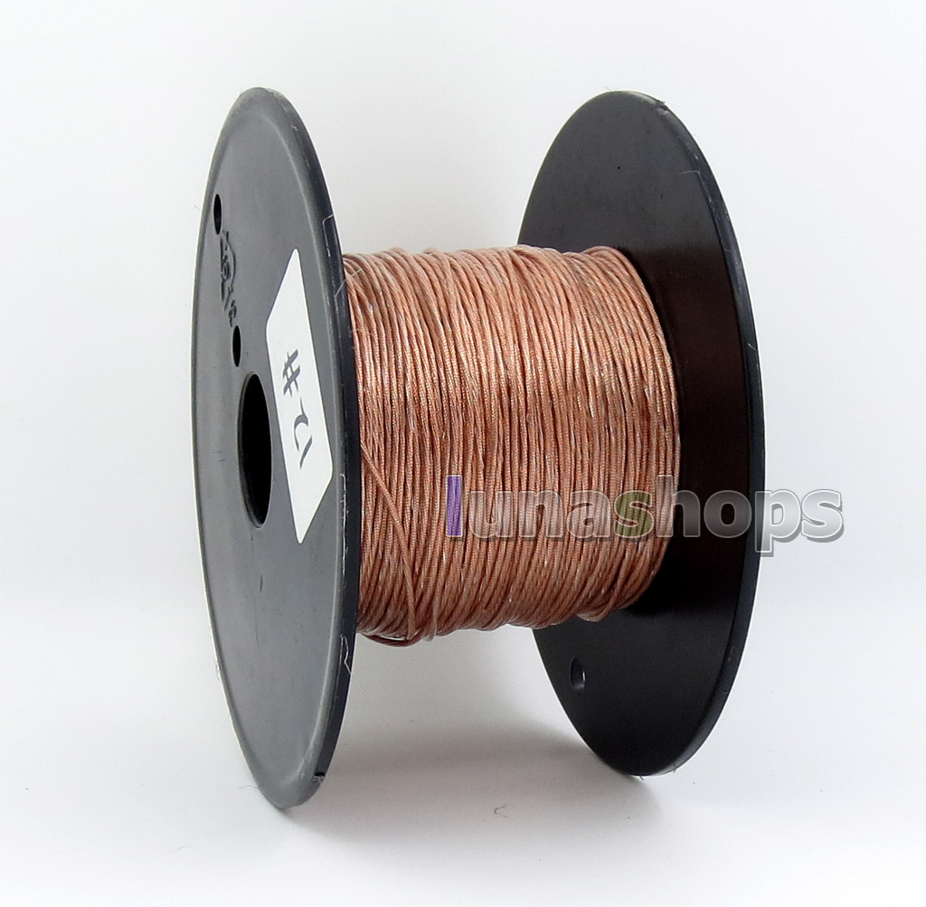 30m Acrolink 7N OCC Square Core Silver Foil + OCC Mixed Braiding Ether PUR 26AWG Cable OD 1.1mm ID30