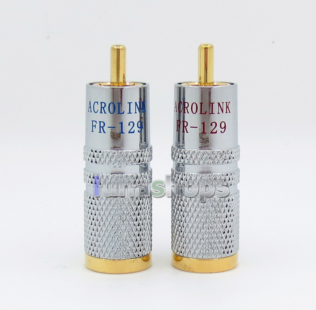 1 pair ACROLINK PR-129 Gold Plated RCA Audio Adapter OD:9mm