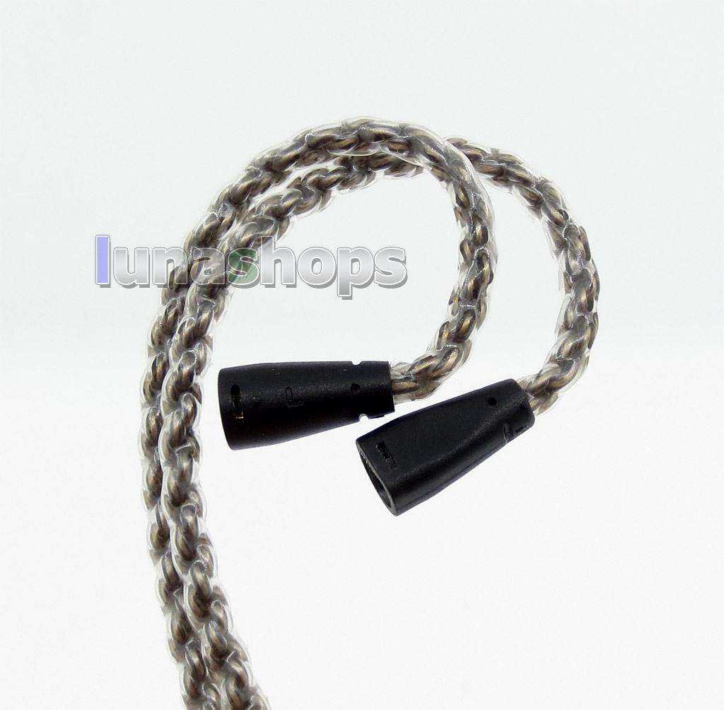 Silver OCC Bluetooth Wireless Earphone Cable For Sennheiser IE8 IE80 IE8i 5-6 Hours Playtime