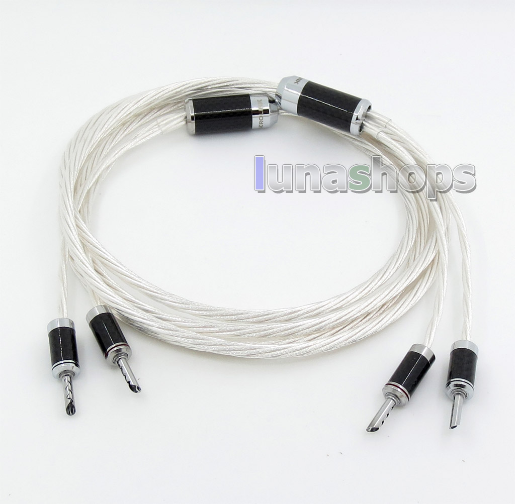 2.5m ACROLINK FS-9710(AG)(Cu) OCC / OCC Silver Plated Speaker Dual Banana Plug Hifi Audio Cable
