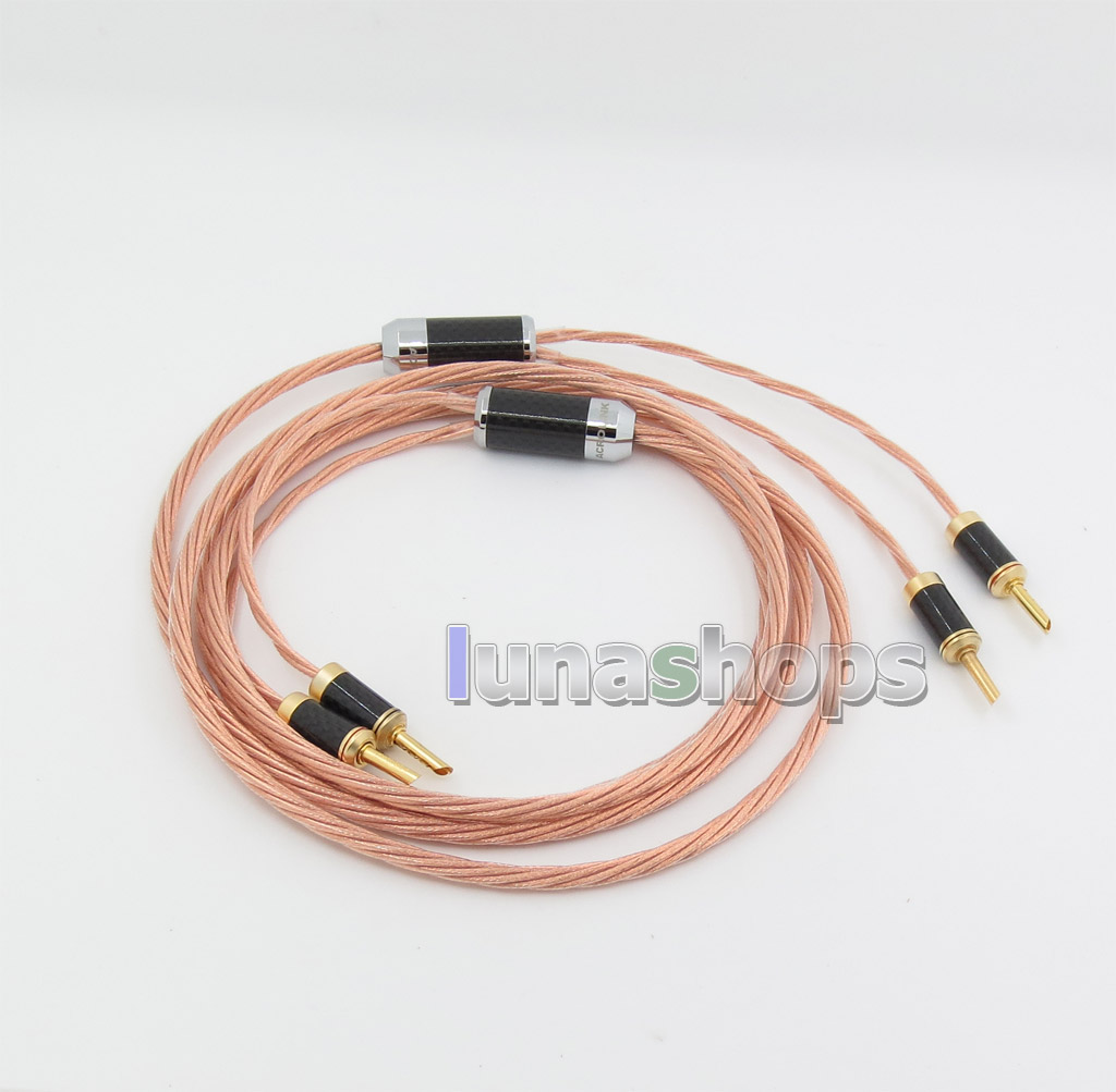 2.5m ACROLINK FS-9710(AG)(Cu) OCC / OCC Silver Plated Speaker Dual Banana Plug Hifi Audio Cable