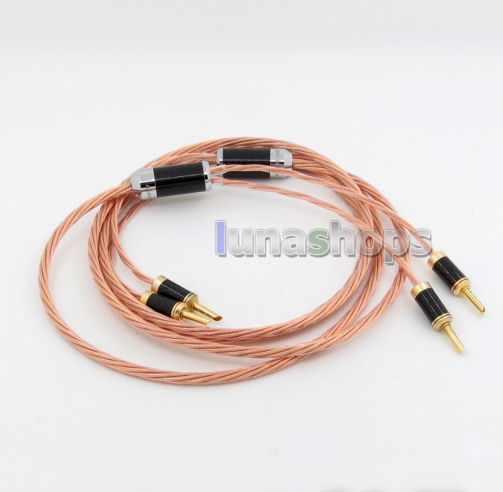 2.5m ACROLINK FS-9710(AG)(Cu) OCC / OCC Silver Plated Speaker Dual Banana Plug Hifi Audio Cable