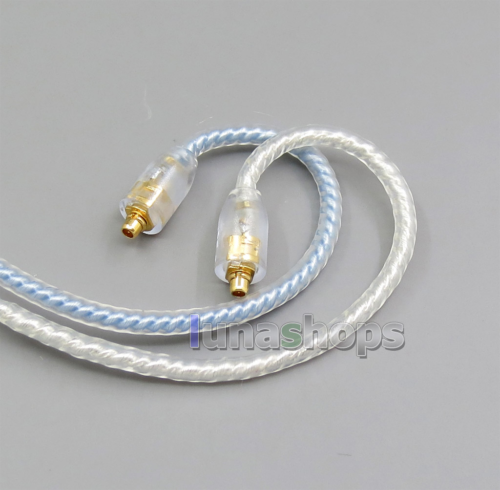 1.2m GY-Seiris 5N OCC Silver Mic Remote Volume PVC Cable For MMCX Shure se846 se535 se425 se315 se215