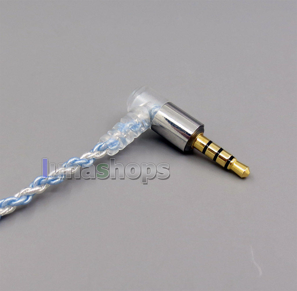 1.2m GY-Seiris 5N OCC Silver Mic Remote Volume PVC Cable For MMCX Shure se846 se535 se425 se315 se215