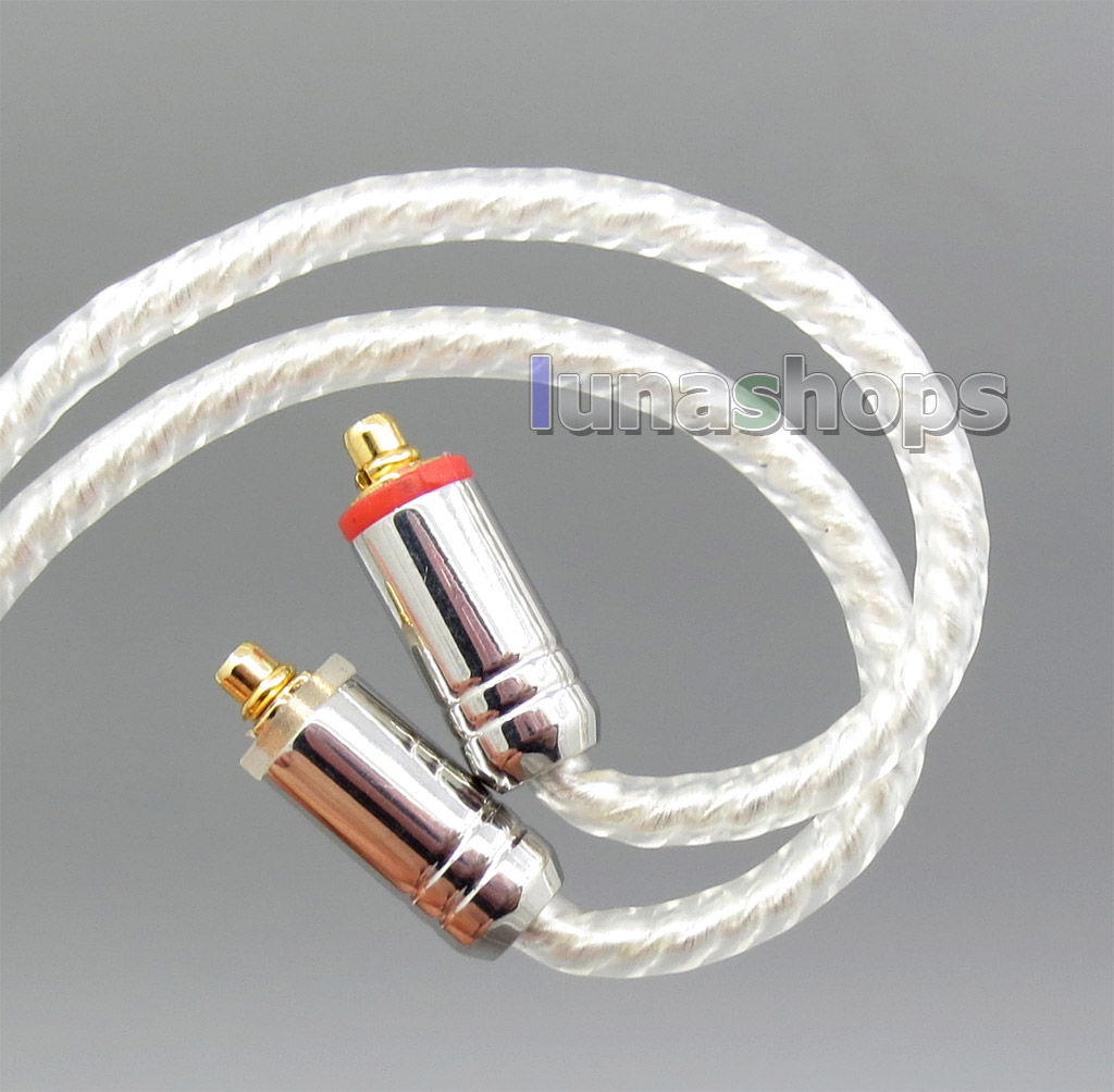 1.2m GY-Seiris 5N OCC Silver Mic Remote Volume PVC Cable For MMCX Shure se846 se535 se425 se315 se215