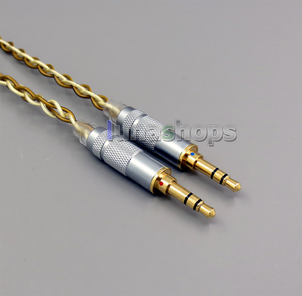 Balanced Pure Silver Gold Plated 8 Cores Cable For Sony PHA-3 Shure SE215 SE315 SE425 SE535 SE846