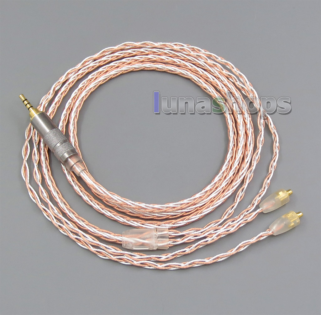800 Wires Soft Silver + OCC Alloy 2.5mm Earphone Cable For Shure se535 se846