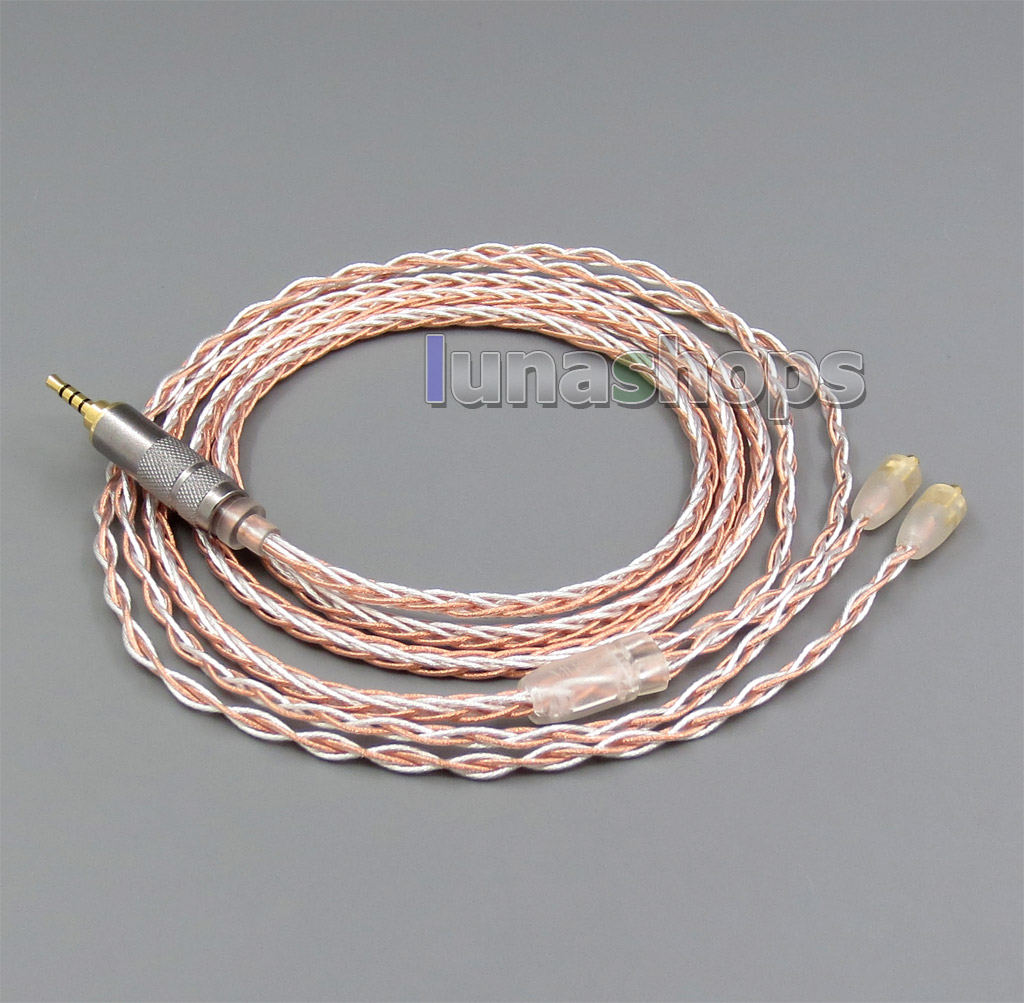 800 Wires Soft Silver + OCC Alloy 2.5mm Earphone Cable For Shure se535 se846