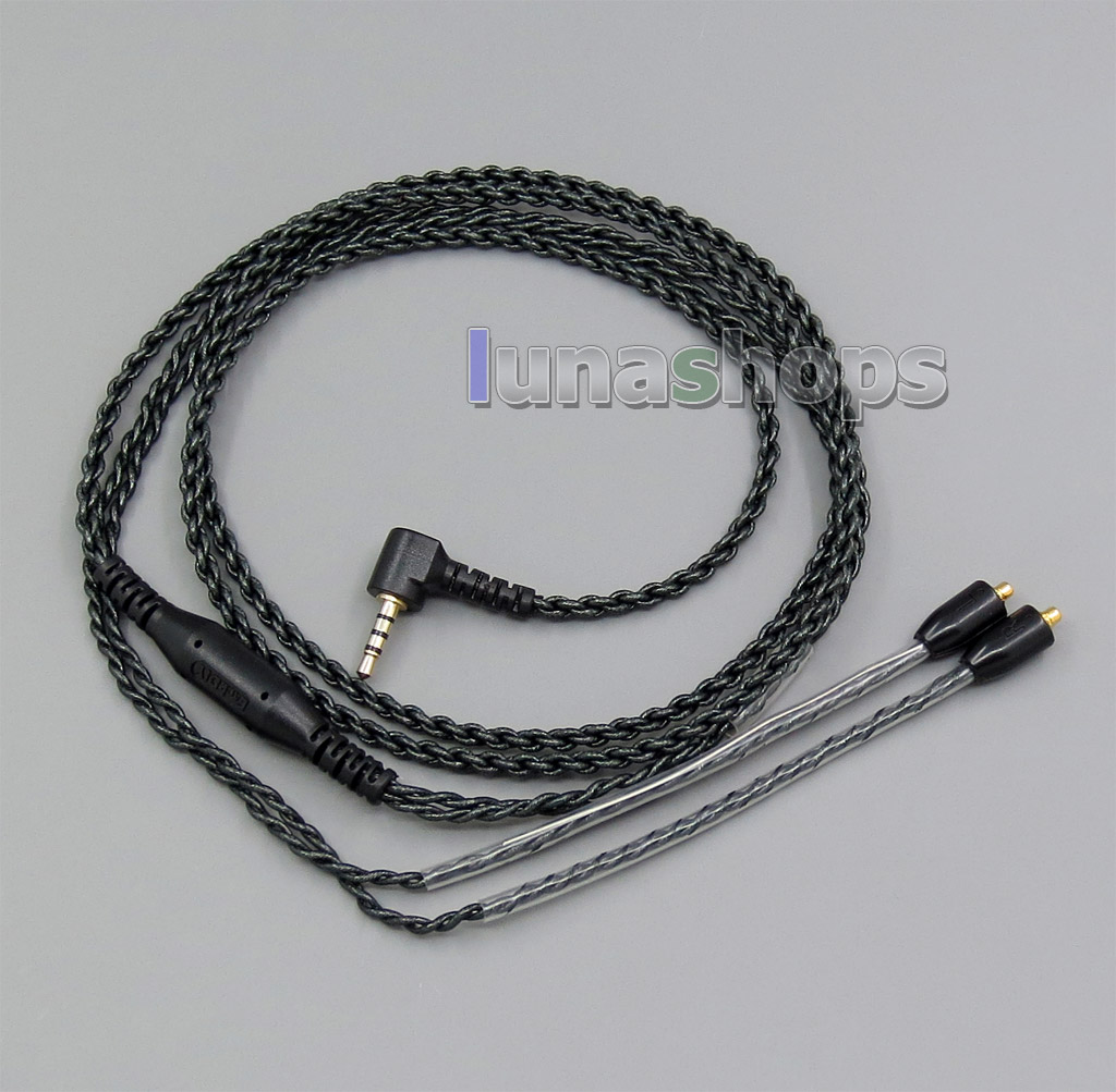 EachDIY 2.5mm TRRS Earphone Silver Plated OCC Mixed Foil PU Cable For Shure se215 se315 se425 se535 Se846