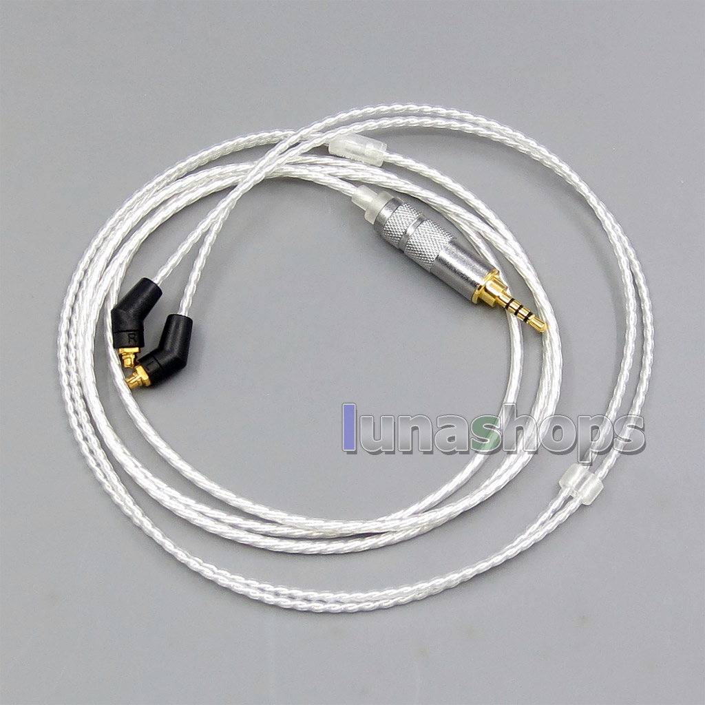 2.5mm TRRS 6n OCC Silver Plated Earphone Cable For Etymotic ER4 XR SR ER4SR ER4XR 