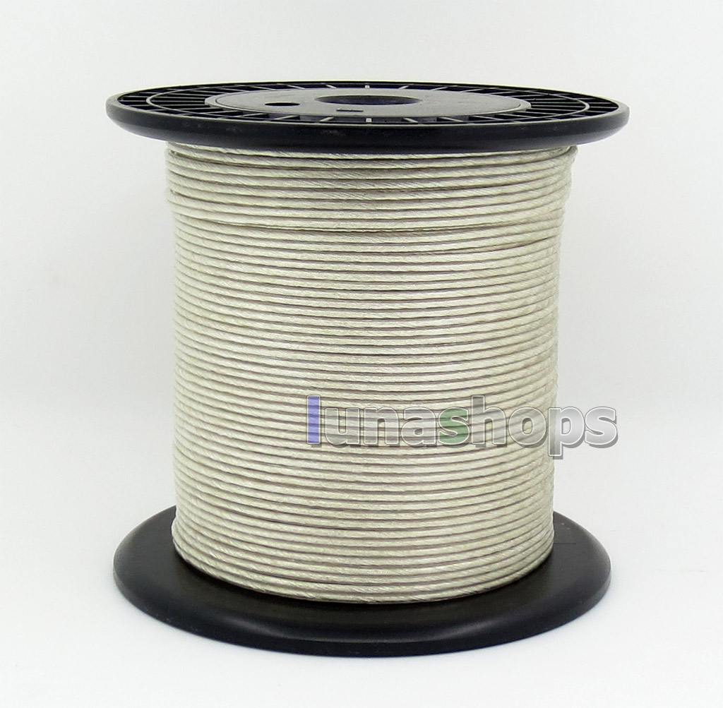 50m Acrolink 6N OCC Doubling Silver Plated 0.12mm*9 24awg Dia PVC (N  ) Diameter 2.1mm DIY Earphone Cable ID41