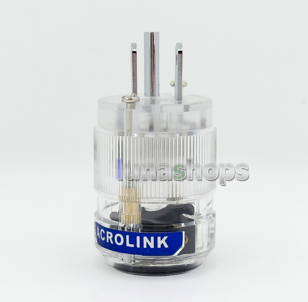 Acrolink fp-25(R) Pure Transmission NCF Rhodium plated Power DIY Custom Male Adapter Plug