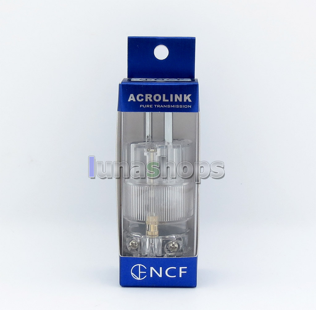 Acrolink EU fp-e25(R) Pure Transmission NCF Rhodium plated Power DIY Custom Male Adapter Plug