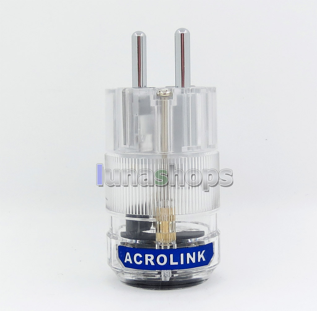 Acrolink EU fp-e25(R) Pure Transmission NCF Rhodium plated Power DIY Custom Male Adapter Plug