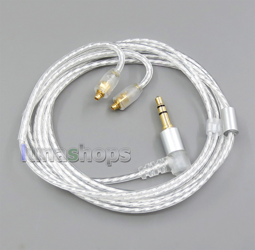1.2m GY-Seiris 5N OCC Silver Plated PVC Cable For SE215 SE315 SE425 SE535 SE846 UE900