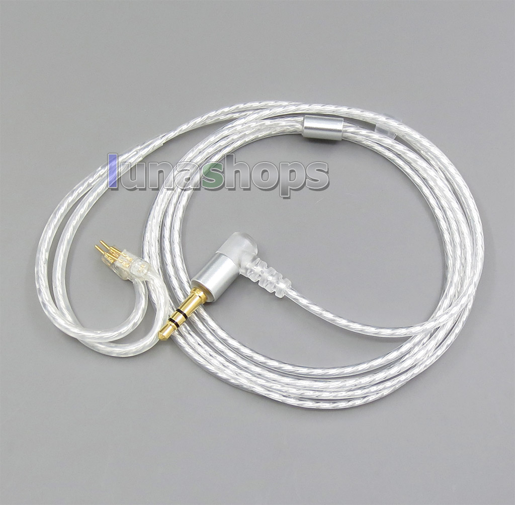 1.2m GY-Seiris 5N OCC Silver Plated PVC Cable For Westone 0.78mm W4r UM3X UM3RC ue11 ue18 JH13 JH16 ES3
