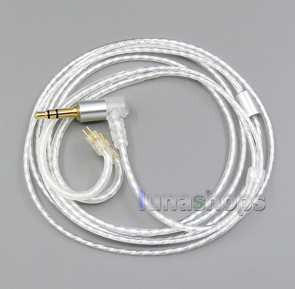1.2m GY-Seiris 5N OCC Silver Plated PVC Cable For Westone 0.78mm W4r UM3X UM3RC ue11 ue18 JH13 JH16 ES3