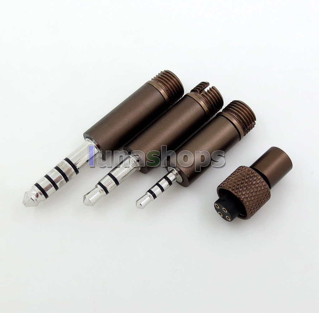 4.4mm 2.5mm Balanced 3.5mm Audio Plug 3 in 1 DIY Custom Hifi earhone cable Kits Adapter