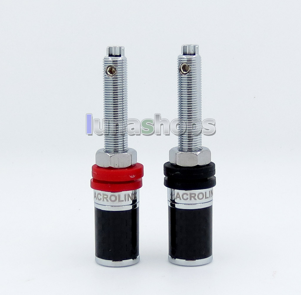 1 Pair ACROLINK CF-805(R) Carbon Rhodium Audio Terminal Audio Adapter For Speaker DIY
