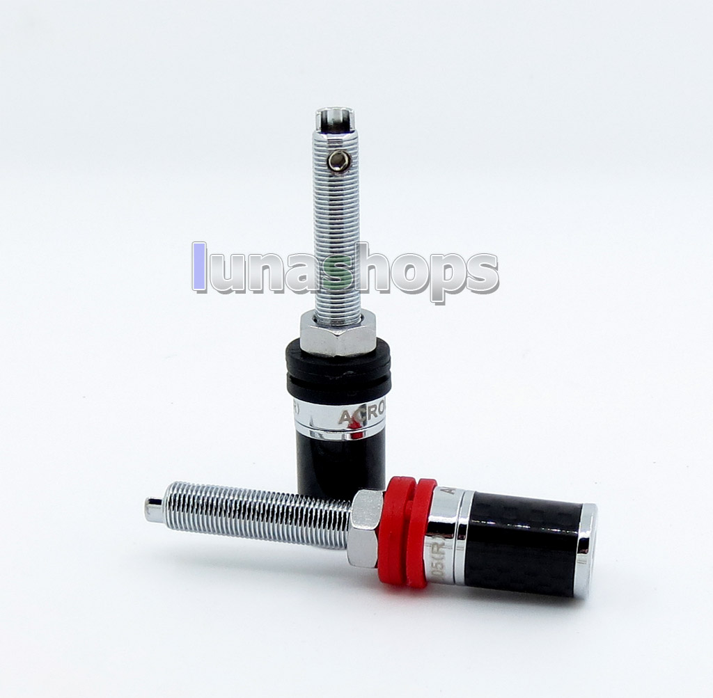 1 Pair ACROLINK CF-805(R) Carbon Rhodium Audio Terminal Audio Adapter For Speaker DIY
