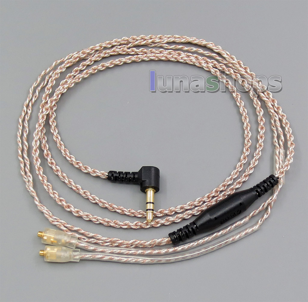 EachDIY Earphone Silver Plated OCC Mixed Foil PU Cable For Westone W60 W50 W40 UM50 UM30 UM10