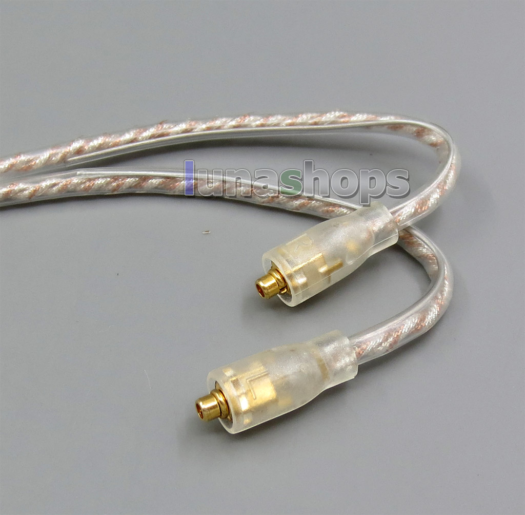 EachDIY Earphone Silver Plated OCC Mixed Foil PU Cable For Westone W60 W50 W40 UM50 UM30 UM10