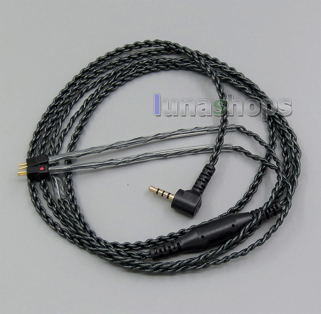 EachDIY 2.5mm TRRS Earphone Silver Plated OCC Mixed Foil PU L Plug Cable For Westone W4r UM3x ES3 ES5 0.78m