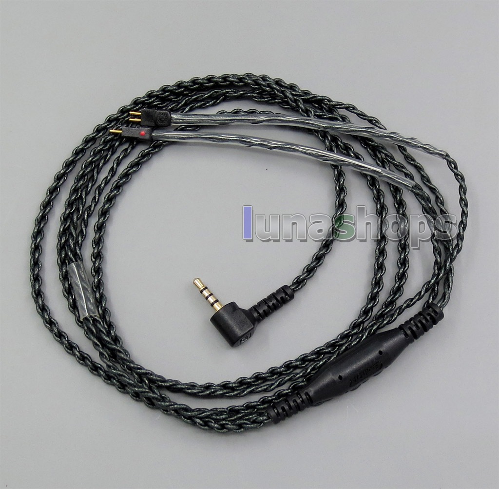 EachDIY 2.5mm TRRS Earphone Silver Plated OCC Mixed Foil PU L Plug Cable For Westone W4r UM3x ES3 ES5 0.78m