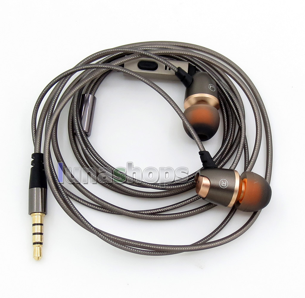 3.5mm 10mm Speaker With Mic Remote In Ear Stereo TPE OFC cable Earphone
