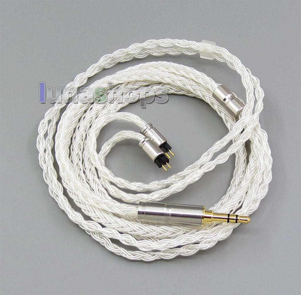 2.5mm 4.4mm 3.5mm 16 Cores Pure Silver Plated Earphone Cable For 0.78mm Custom 5 8 10 BA W4r Um3x Armature