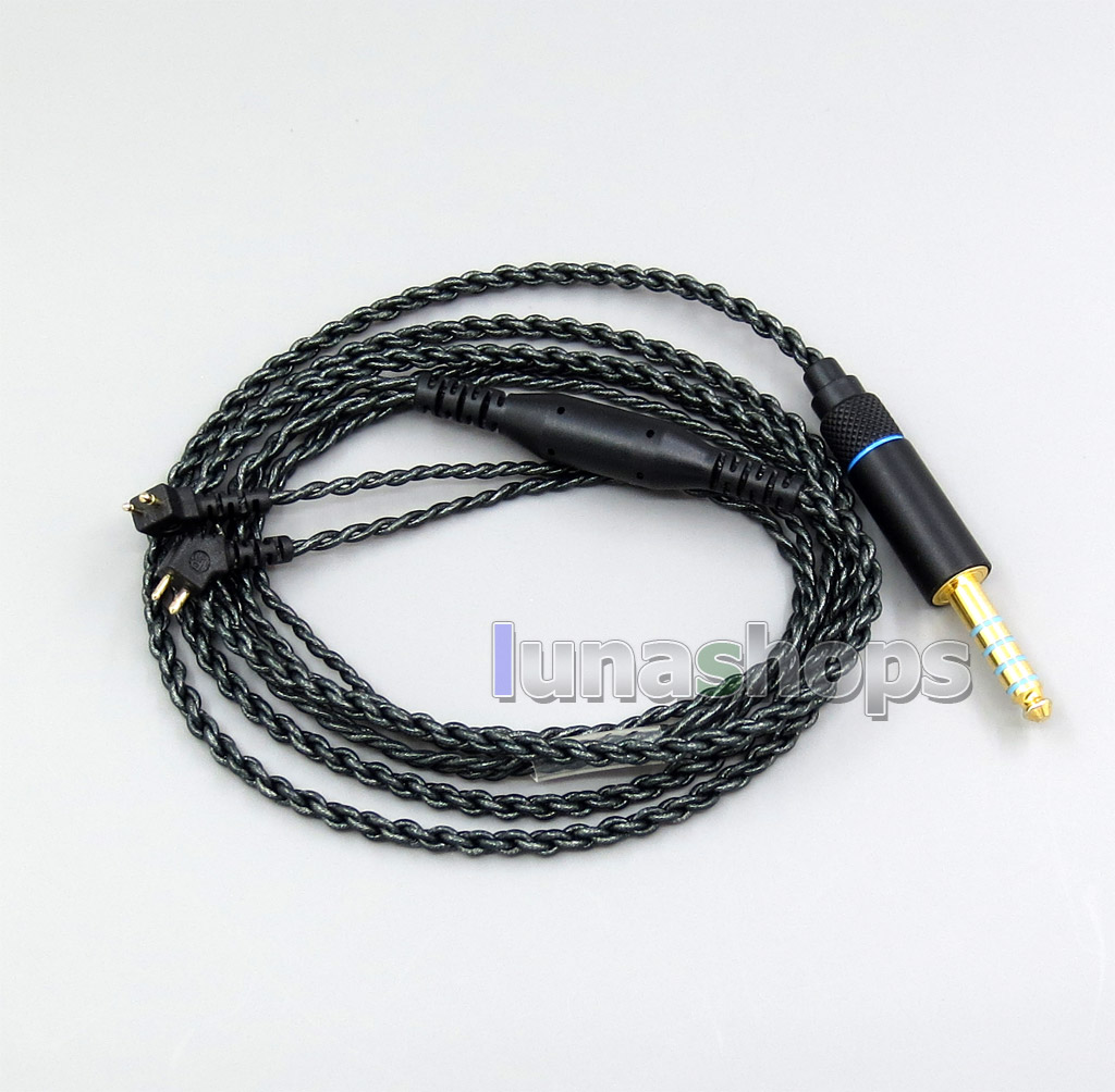 3.5mm 2.5mm 4.4mm Balanced 100 Ohm Silver Foiled Earphone Cable For Etymotic ER4B ER4PT ER4S ER6I ER4
