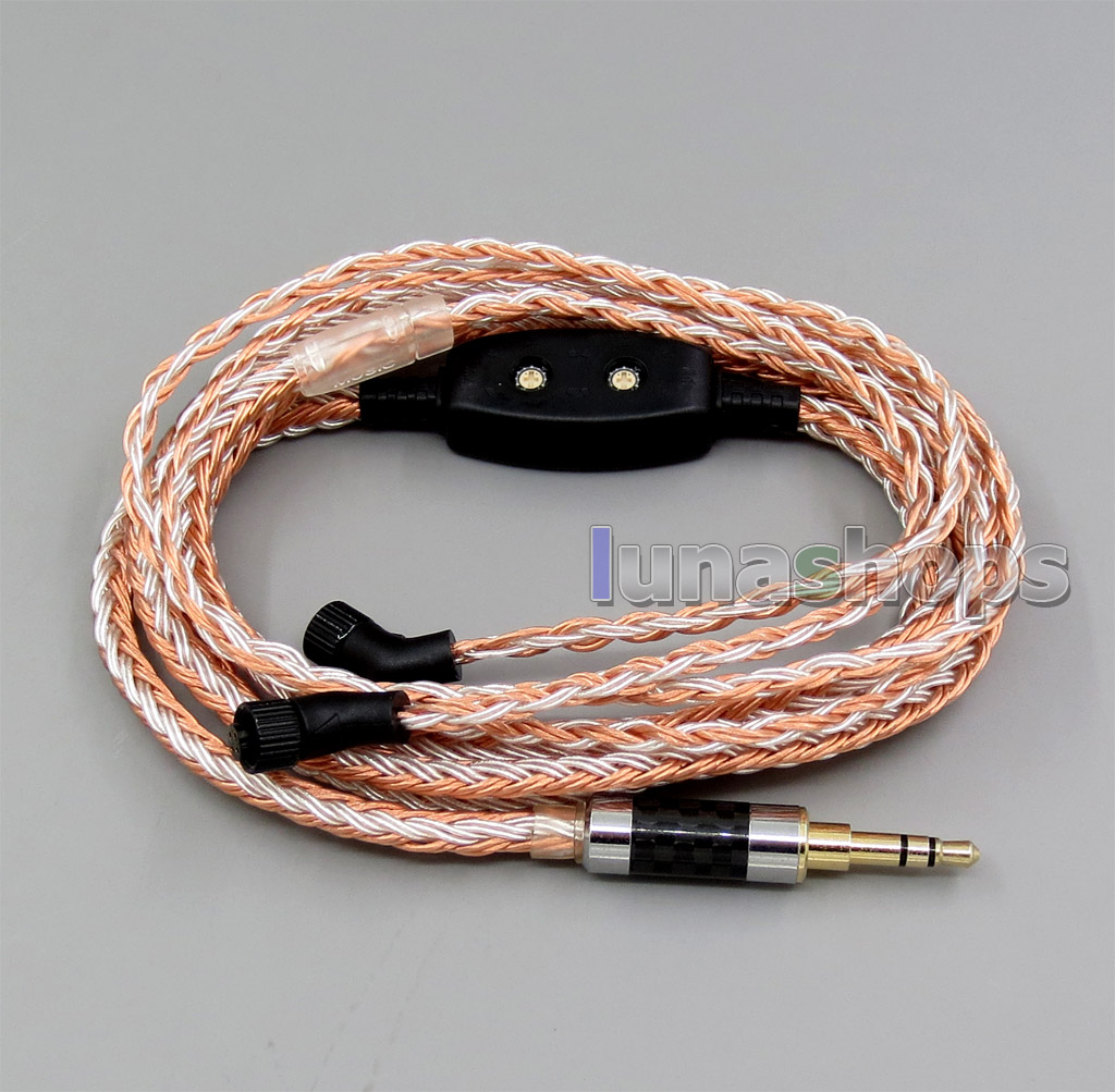 3.5mm 16 Cores OCC Silver Plated Mixed Headphone Cable For AKR03 Roxxane JH Audio JH24 Layla Angie AK380 AK240