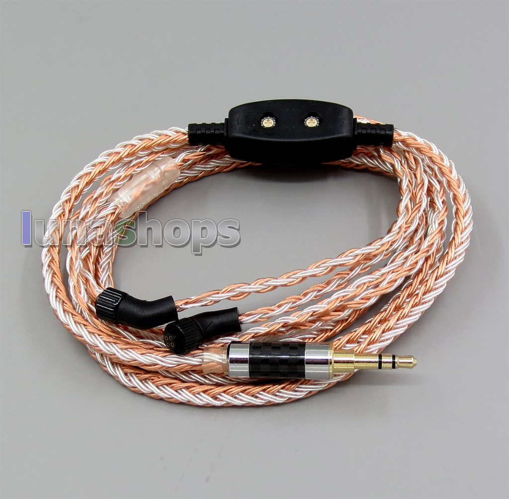 3.5mm 16 Cores OCC Silver Plated Mixed Headphone Cable For AKR03 Roxxane JH Audio JH24 Layla Angie AK380 AK240