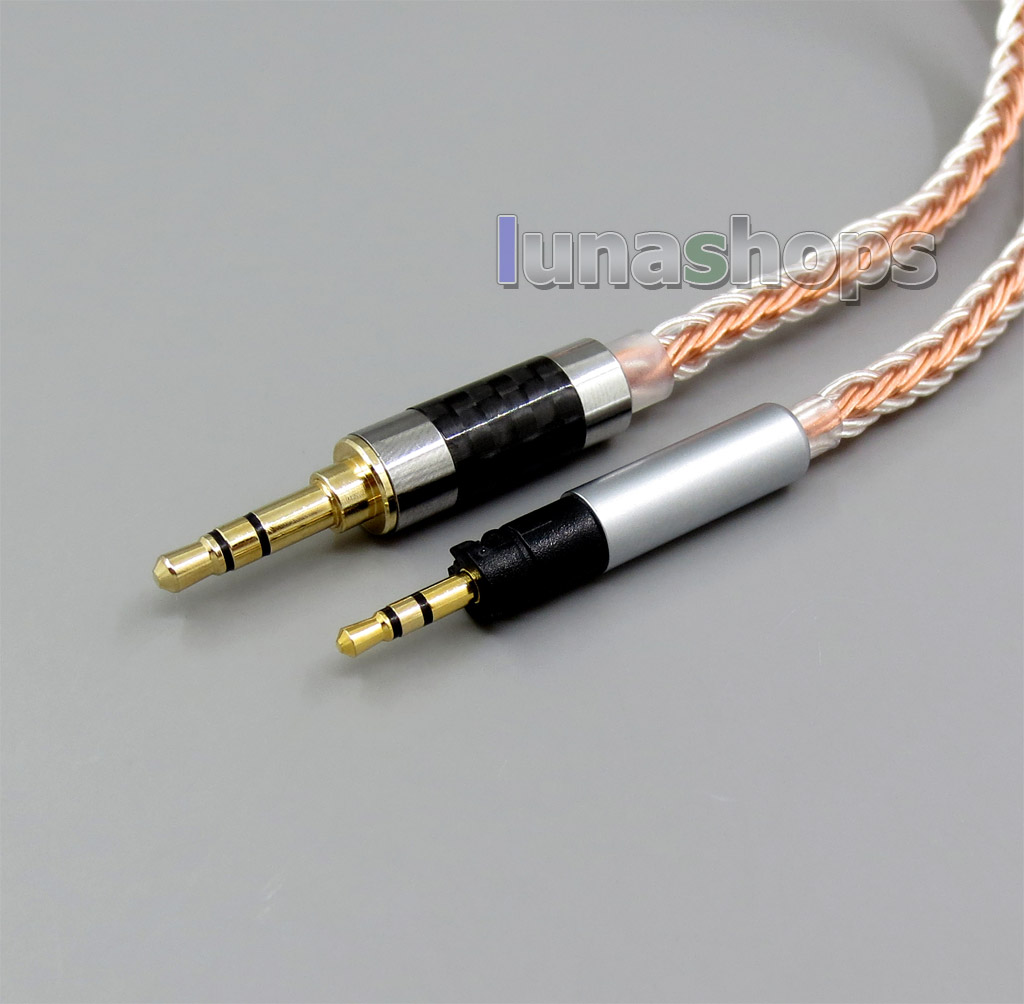 6.5mm 3.5mm 16 Cores OCC Silver Plated Mixed Headphone Cable For Sennheiser Momentum 1.0 2.0 Over-Ear