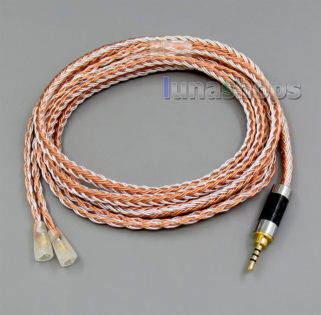 2.5mm 4pole TRRS Balanced 16 Core OCC Silver Mixed Headphone Cable For Sennheiser IE8 IE80 IE8i