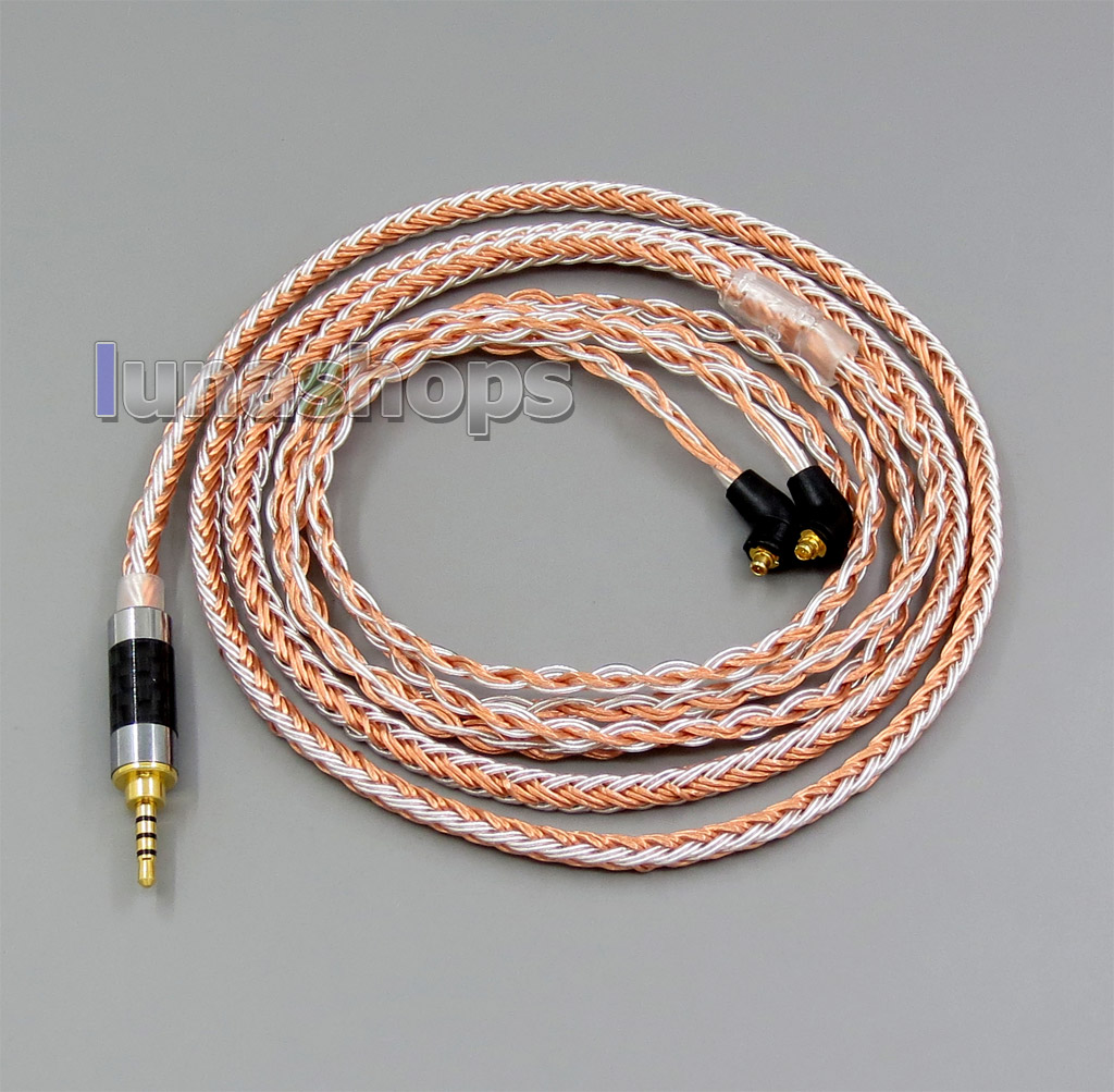 2.5mm 4pole TRRS Balanced 16 Core OCC Silver Mixed Headphone Cable For Etymotic ER4 XR SR ER4SR ER4XR