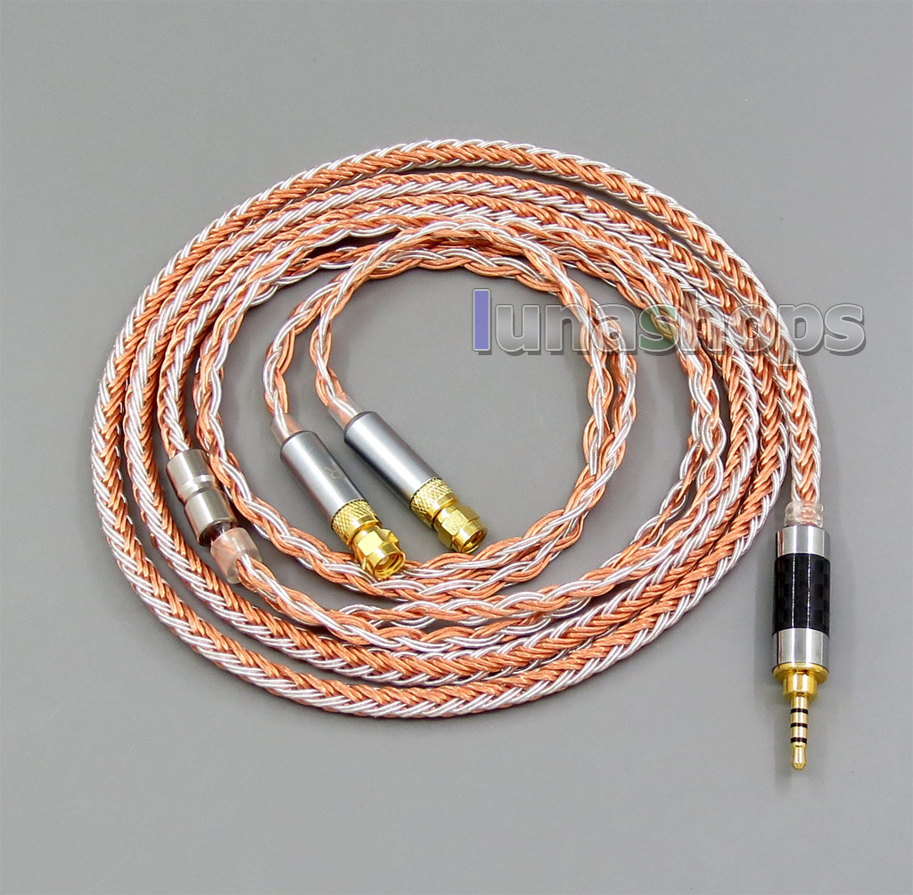2.5mm 4pole TRRS Balanced 16 Core OCC Silver Mixed Headphone Cable For HiFiMan HE400 HE5 HE6 HE300 HE560 HE4 HE500 HE6