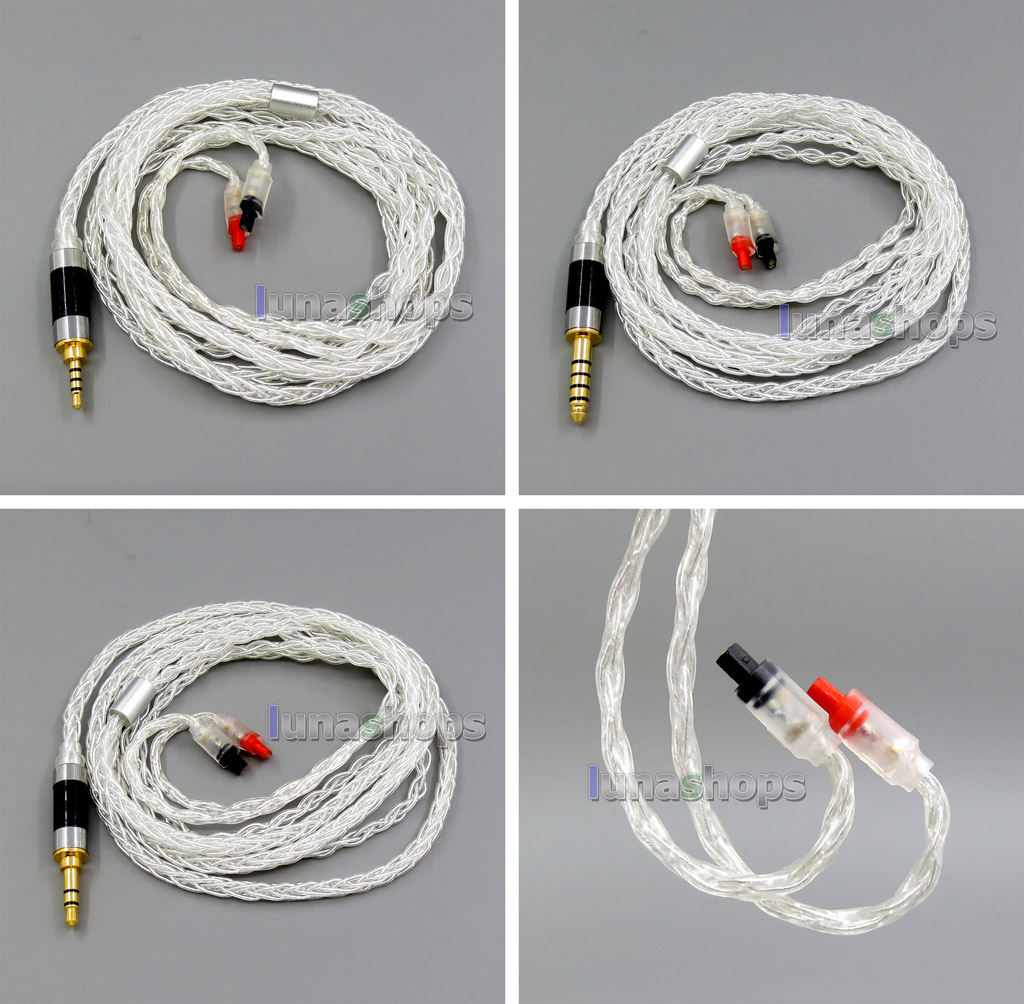 8 core Balanced Pure Silver Plated OCC Earphone Cable For Audio-Technica ATH-IM50 IM70 IM03 IM02 01