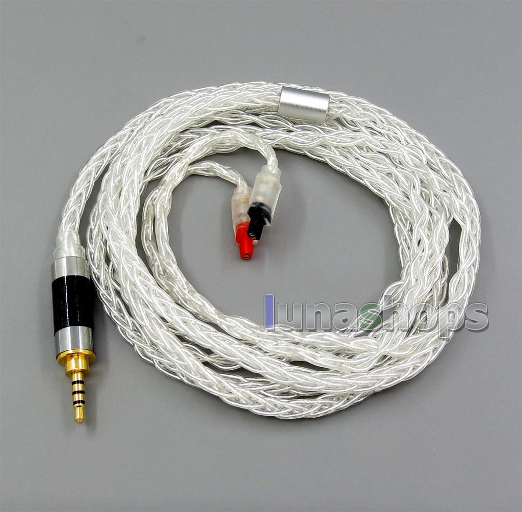 8 core Balanced Pure Silver Plated OCC Earphone Cable For Audio-Technica ATH-IM50 IM70 IM03 IM02 01