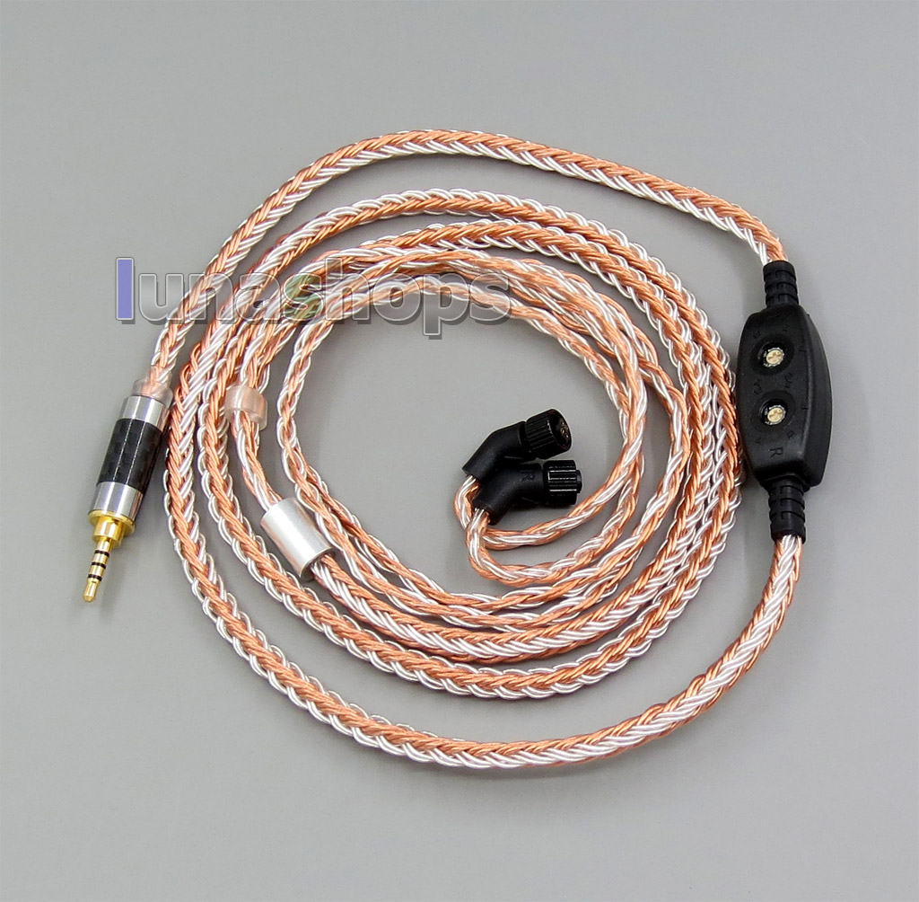 2.5mm 4pole TRRS Balanced 16 Core OCC Silver Mixed Headphone Cable For AKR03 Roxxane JH Audio JH24 Layla Angie AK380 AK240