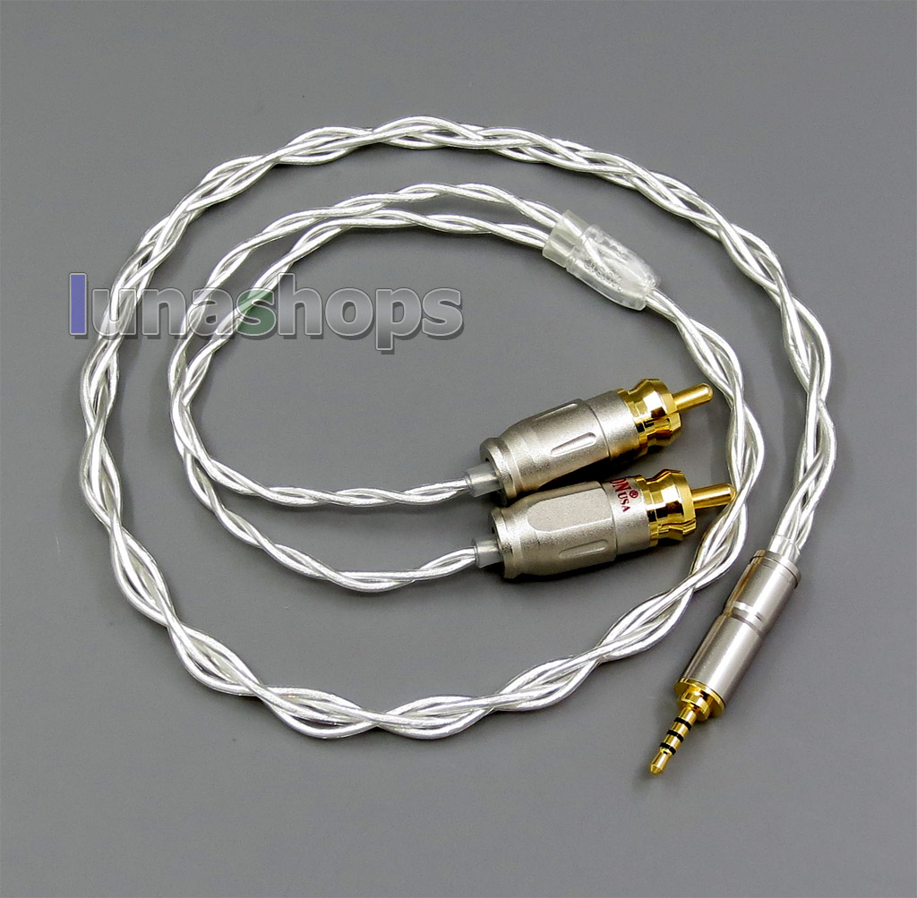 4 Cores Pure Silver Shielding 2.5mm TRRS TO 2 RCA Audio Adapter Cable For Astell&Kern AK240 AK380 AK320 DP-X1