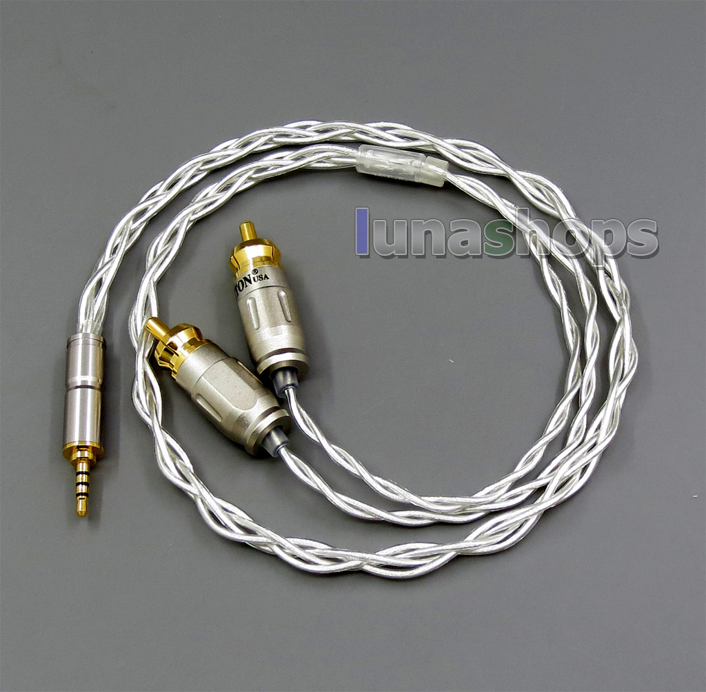 4 Cores Pure Silver Shielding 2.5mm TRRS TO 2 RCA Audio Adapter Cable For Astell&Kern AK240 AK380 AK320 DP-X1