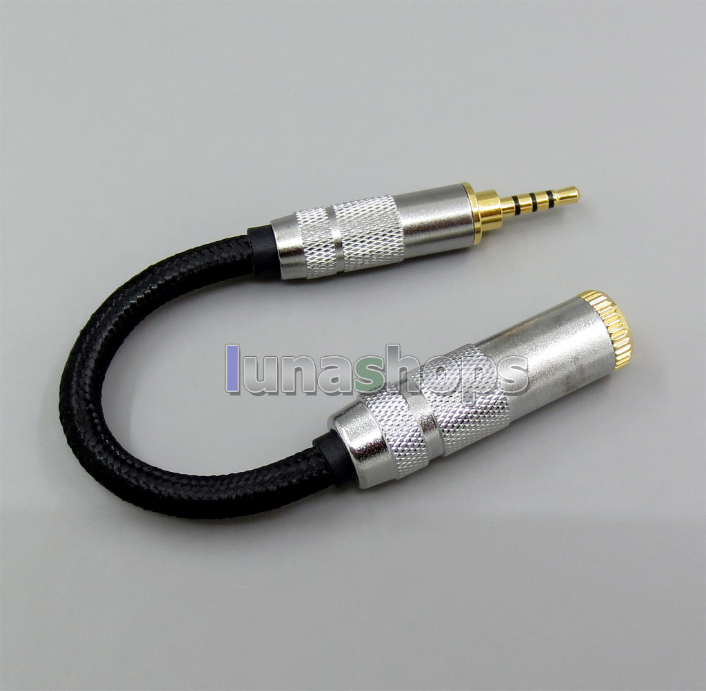 TRRS 2.5mm Balanced To 3.5mm Female Audio Silver Cable Net Shielding For IRIVER AK240 AK240ss ak380