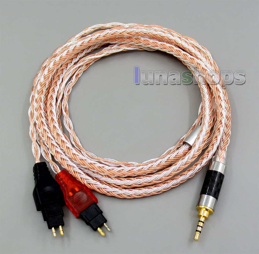 16 Cores OCC Silver Plated Mixed Headphone Cable For Sennheiser HD25-1 SP HD650 HD600 HD580 HD525
